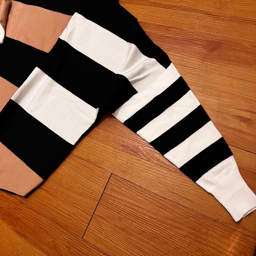 AAEDA colorblock mockneck sweater - Picture 2 of 6